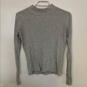 Gray Ribbed Women's Sweater